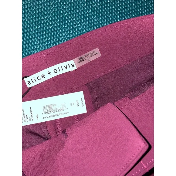 Alice + Olivia Dylan Purple Boysenberry High Waist Wide Leg Pant - Picture 11 of 15